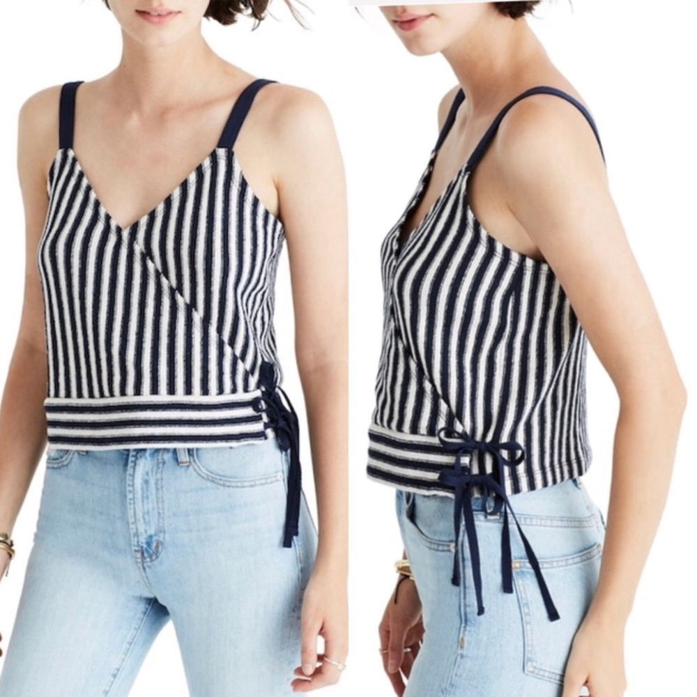 {Madewell} Striped Wrap Tank - Picture 8 of 8